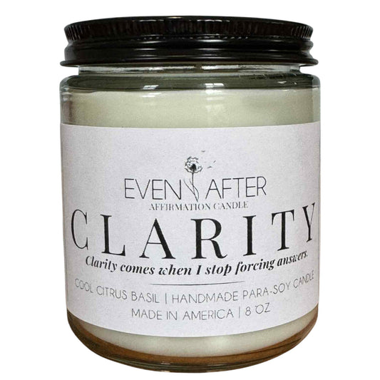 Clarity – Cool Citrus Basil Affirmation Candle for Widows
