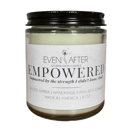 Empowered – Salted Amber Affirmation Candle for Widows