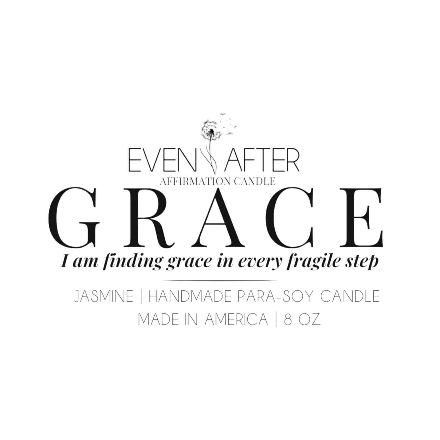 Grace – Jasmine Affirmation Candle for Widows