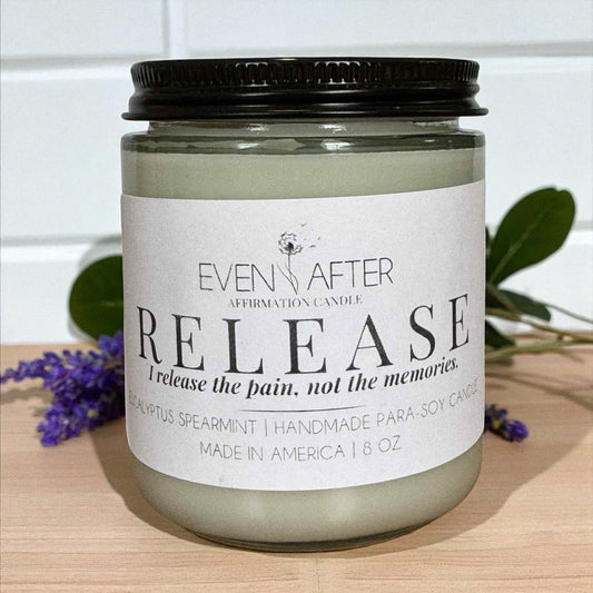 Release – Eucalyptus Spearmint Affirmation Candle for Widows