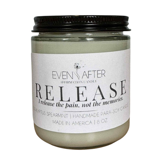 Release – Eucalyptus Spearmint Affirmation Candle for Widows