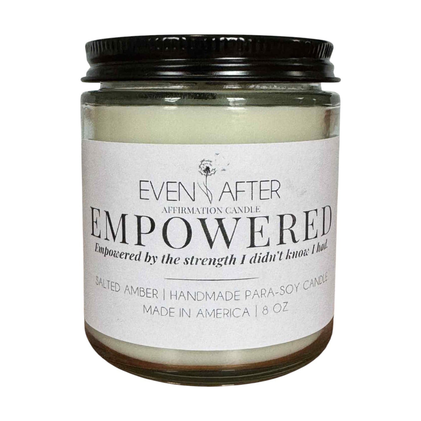 Empowered – Salted Amber Affirmation Candle for Widows